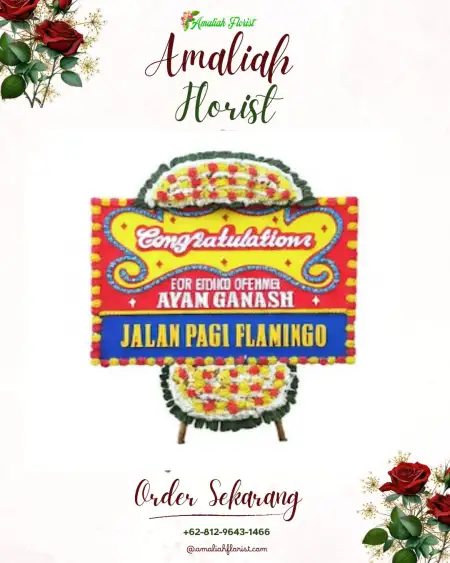 Sewa Papan Bunga Petay Kayu